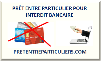 PRÊT ENTRE PARTICULIER POUR INTERDIT BANCAIRE 2024