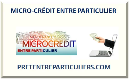 MICRO-CRÉDIT ENTRE PARTICULIER